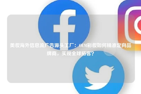 美妆海外信息流广告源头工厂：OEM彩妆如何精准定向品牌商，实现全球拓客？