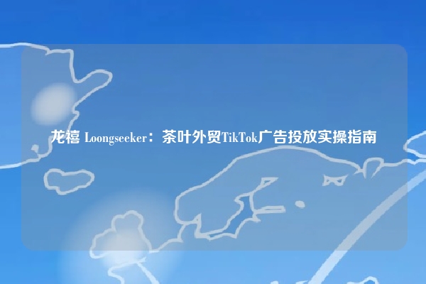 龙禧 Loongseeker：茶叶外贸TikTok广告投放实操指南
