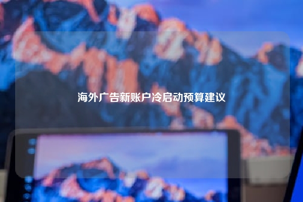 海外广告新账户冷启动预算建议