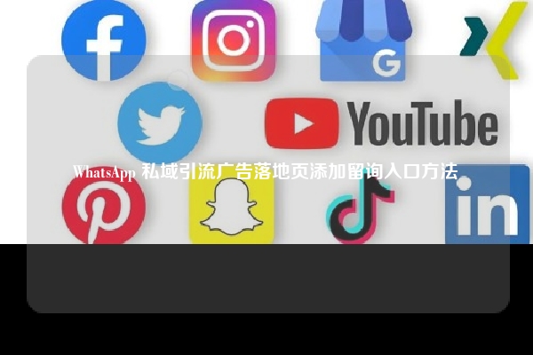 WhatsApp 私域引流广告落地页添加留询入口方法